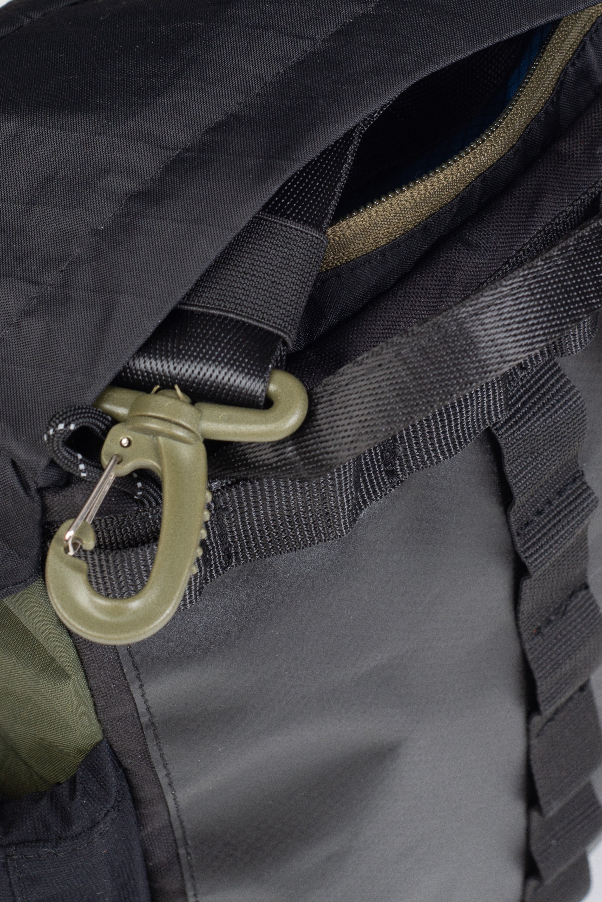 Handmade X-Pac Bicycle Pannier — Olive & Black | Waterproof Bike Bag for Daily Commutes and City Rides