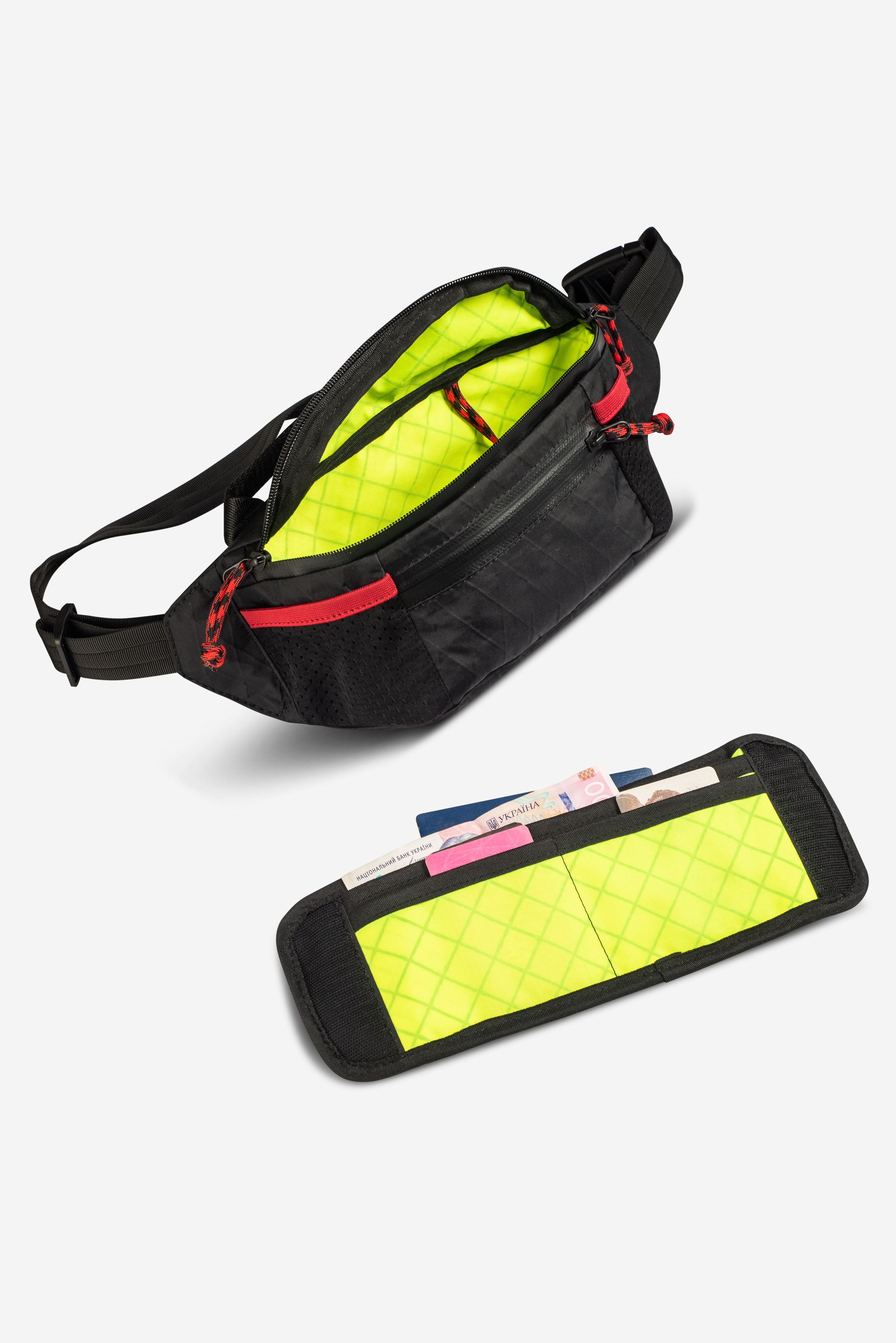 Waist bag. Karmash CWB M Black/Lemon