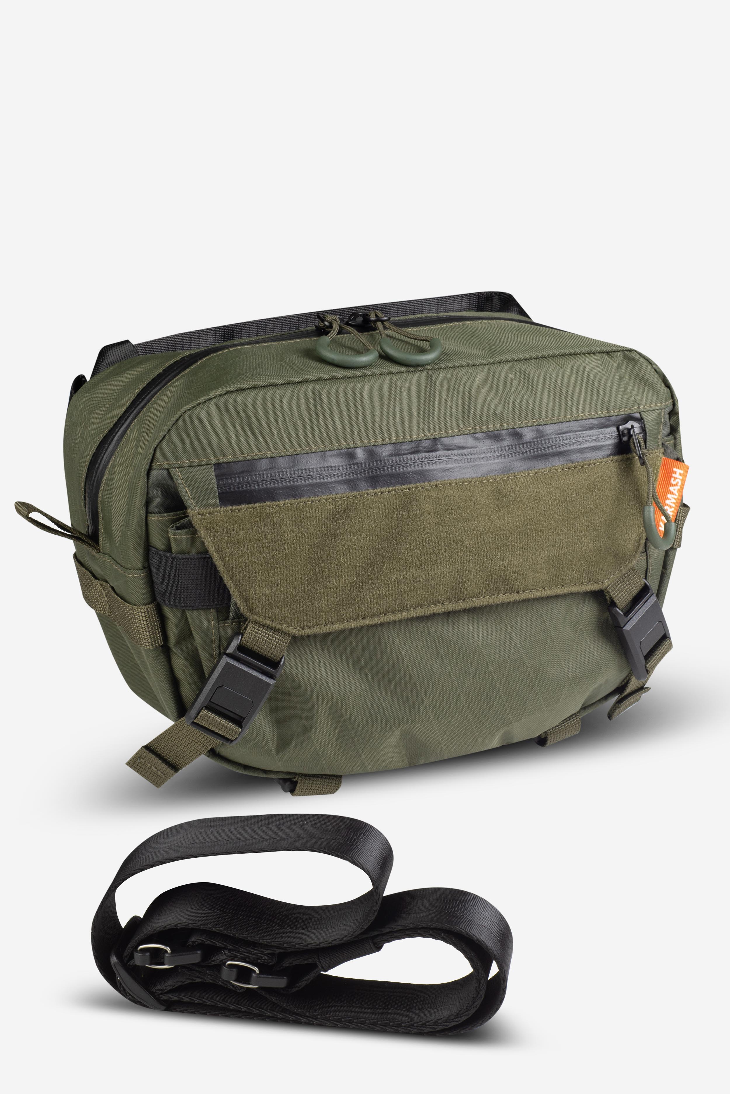 Big Flat Camera Bag – Compact Crossbody Camera Bag | Handmade X-Pac Shoulder Bag with Detachable Strap