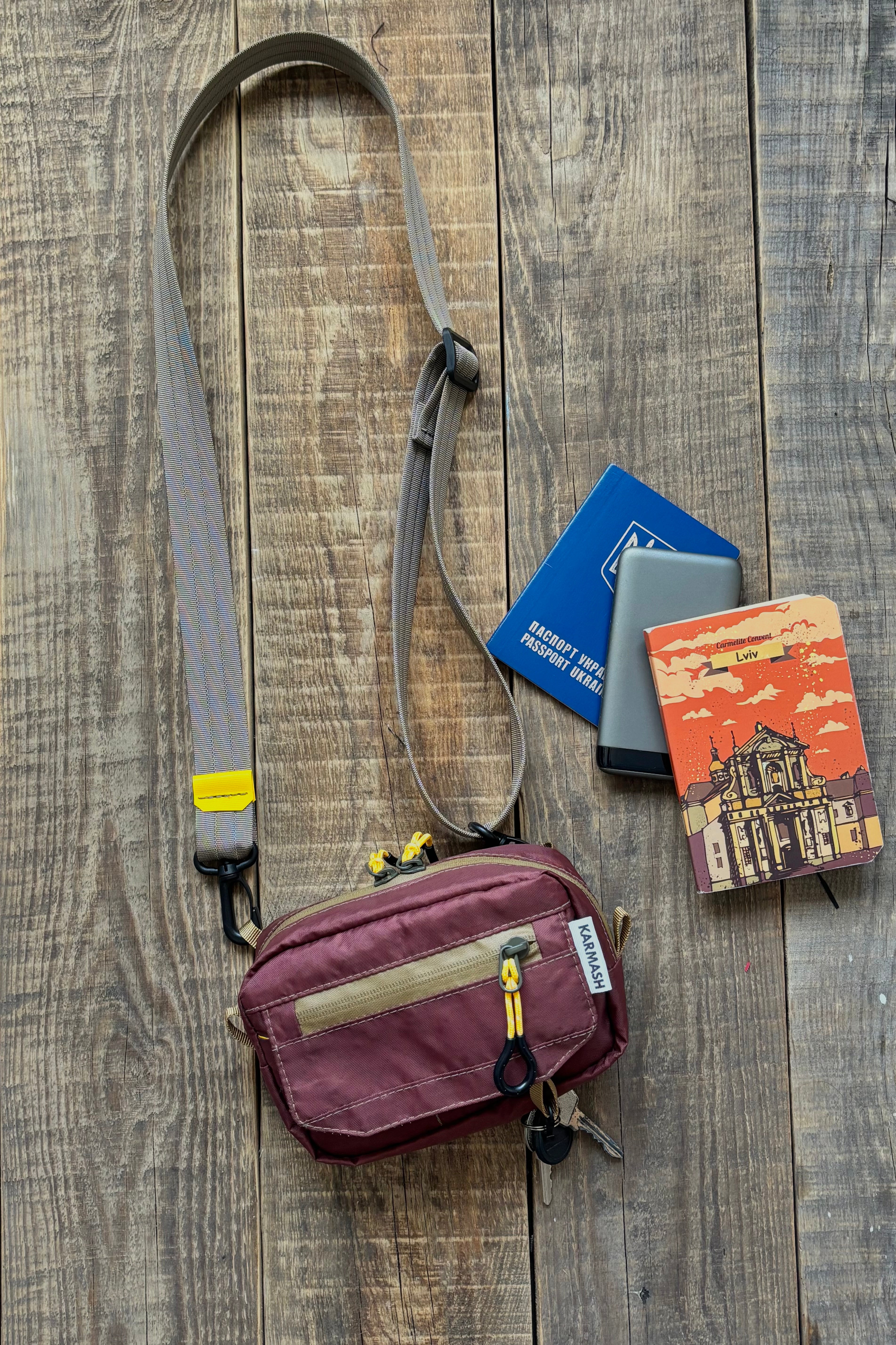 Karmash city mini bag. Handmade Waist Bag – Durable and Waterproof Ecopak Сrossbody Pack. Size: 18x12x5 cm.