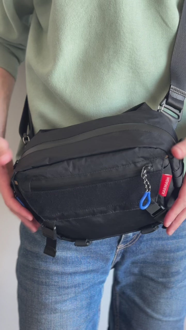 Big Flat Camera Bag – Compact Crossbody Camera Bag | Handmade X-Pac Shoulder Bag with Detachable Strap